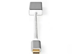 Adaptor USB-C 3.2 Gen 1 tata - DisplayPort mama, 4K 60Hz, 0.2m, argintiu, Nedis